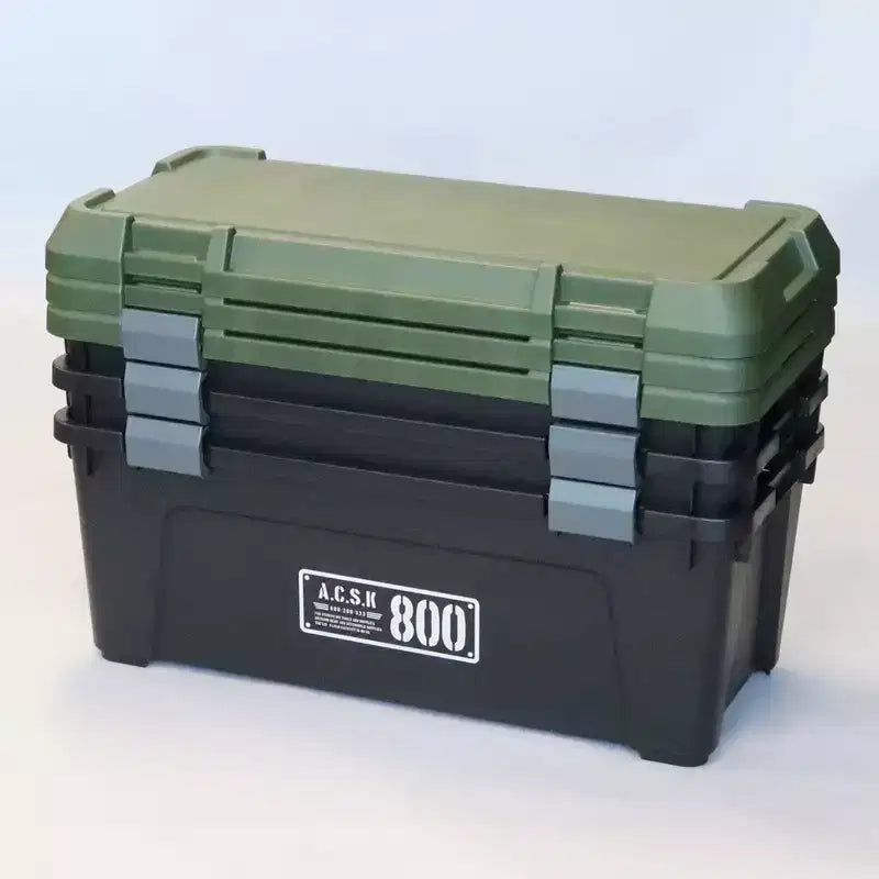 Plastic Stackable Heavy-Duty Storage Tote with Lid