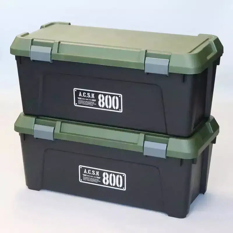 Plastic Stackable Heavy-Duty Storage Tote with Lid