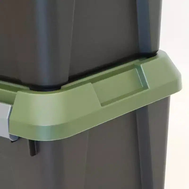 Plastic Stackable Heavy-Duty Storage Tote with Lid