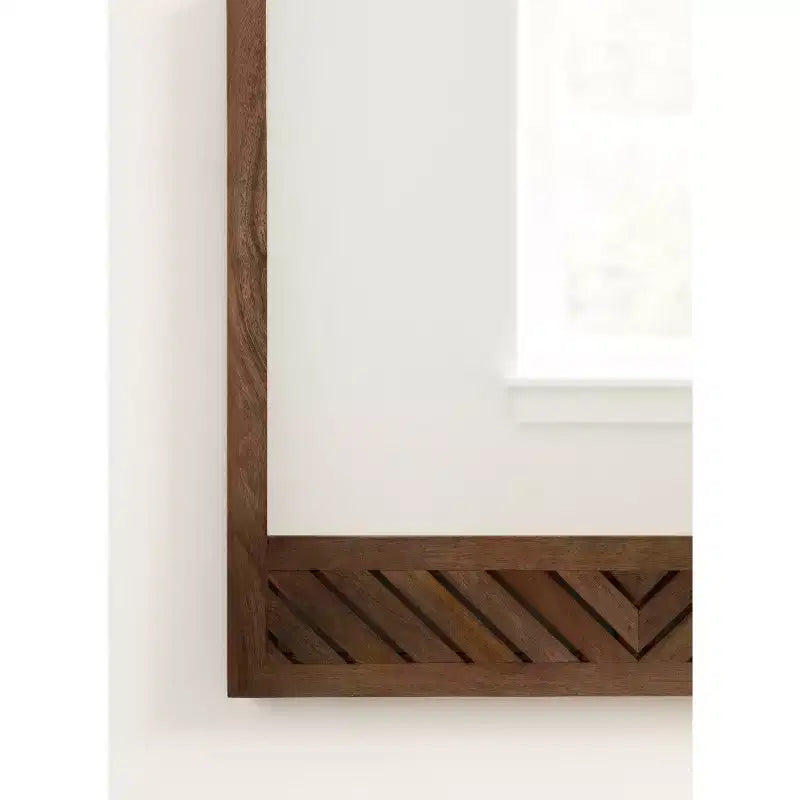 Wood Rectangle Wall Mirror 24"x36"