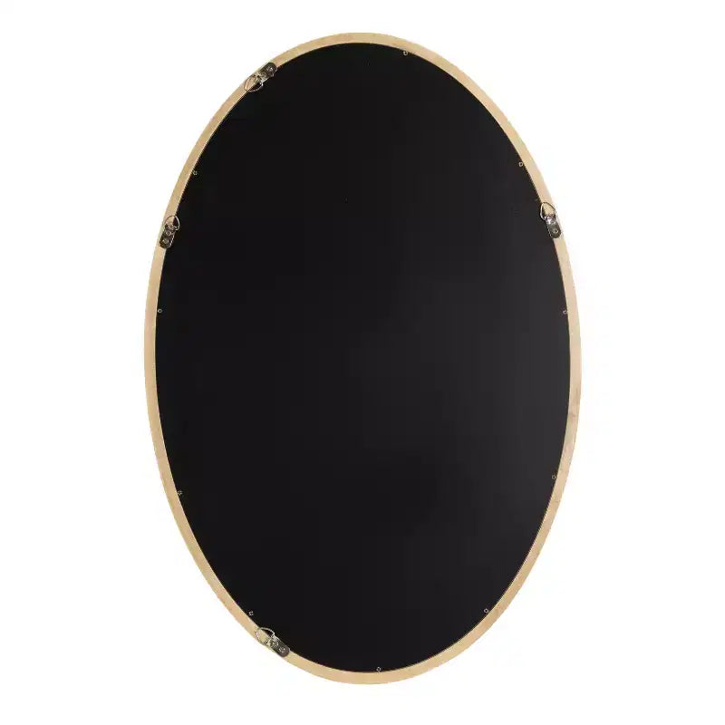 Wood Oval Framed Wall Mirror 24"x36"