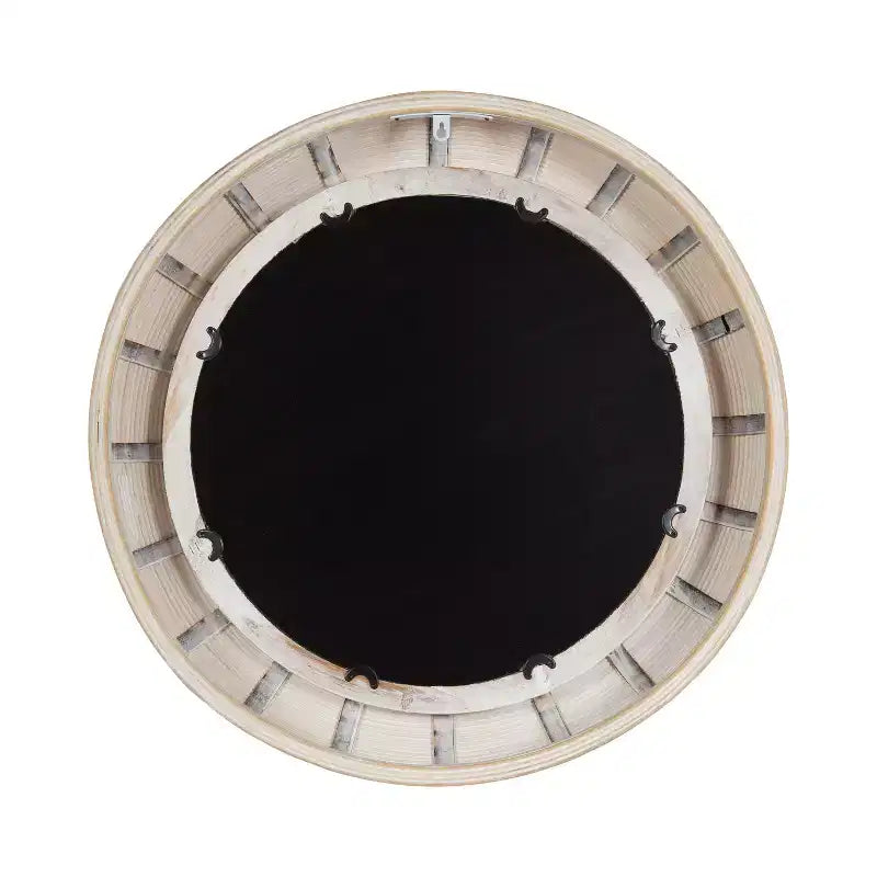 26"x26" Jonesport Round Wall Mirror Natural