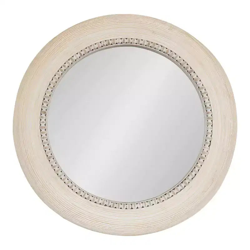 26"x26" Jonesport Round Wall Mirror Natural