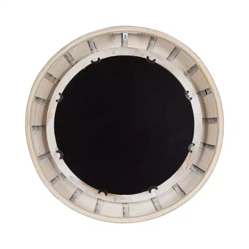 26"x26" Jonesport Round Wall Mirror Natural