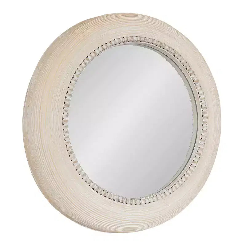 26"x26" Jonesport Round Wall Mirror Natural