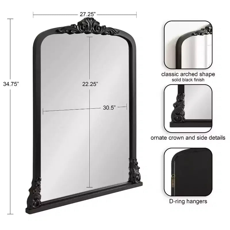 MDF Arch Wall Mirror 28"x35"