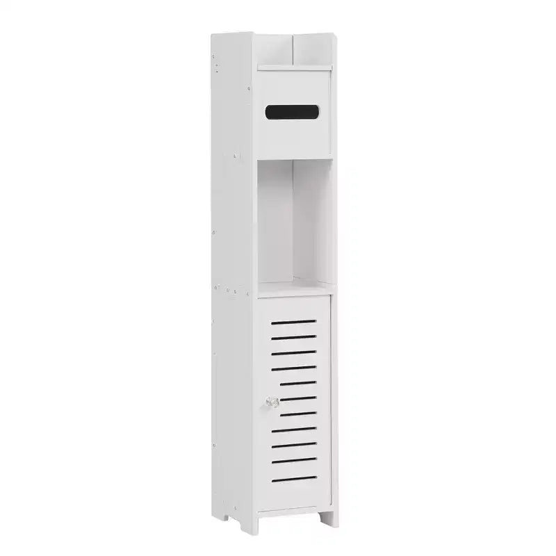 Plastic Waterproof Bathroom Corner Shelf Cabinet White