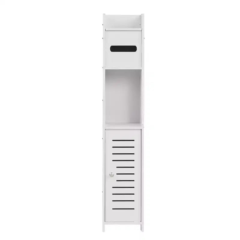 Plastic Waterproof Bathroom Corner Shelf Cabinet White