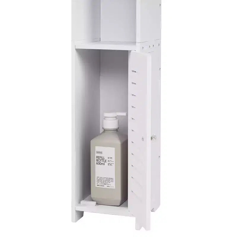 Plastic Waterproof Bathroom Corner Shelf Cabinet White
