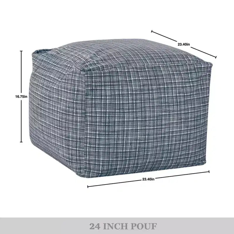 Velvet Square Pouf 24"