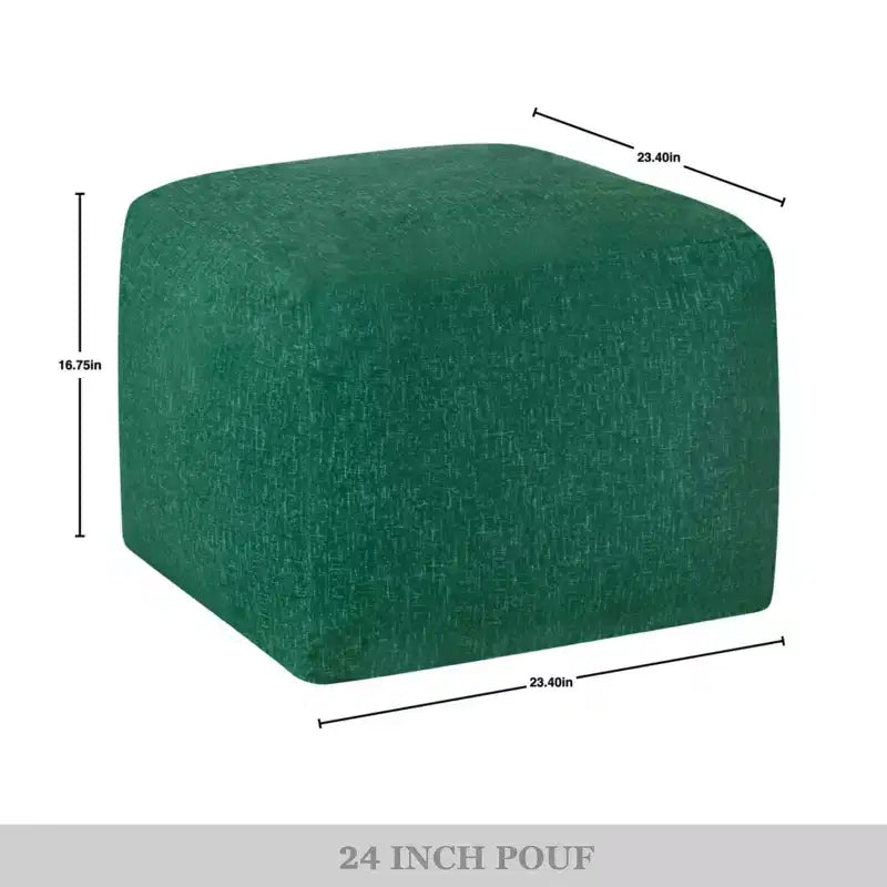 Velvet Square Pouf 24"