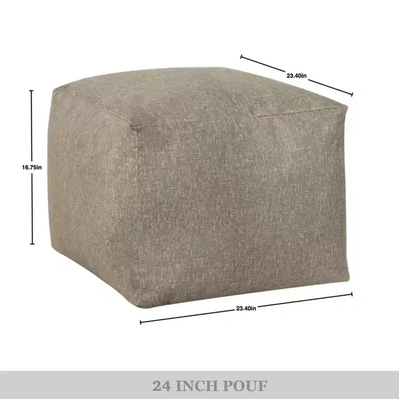 Velvet Square Pouf 24"