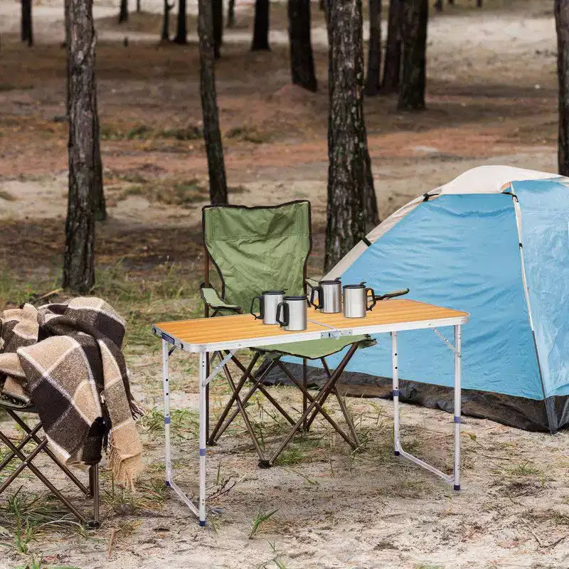 Aluminum Rectangular Patio Folding Table 4 Ft