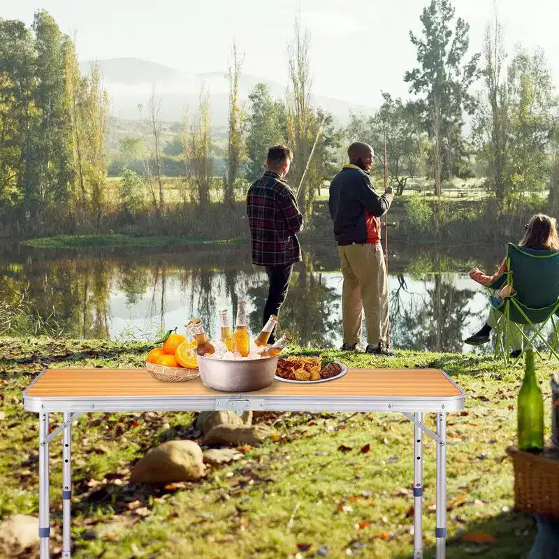 Aluminum Rectangular Patio Folding Table 4 Ft