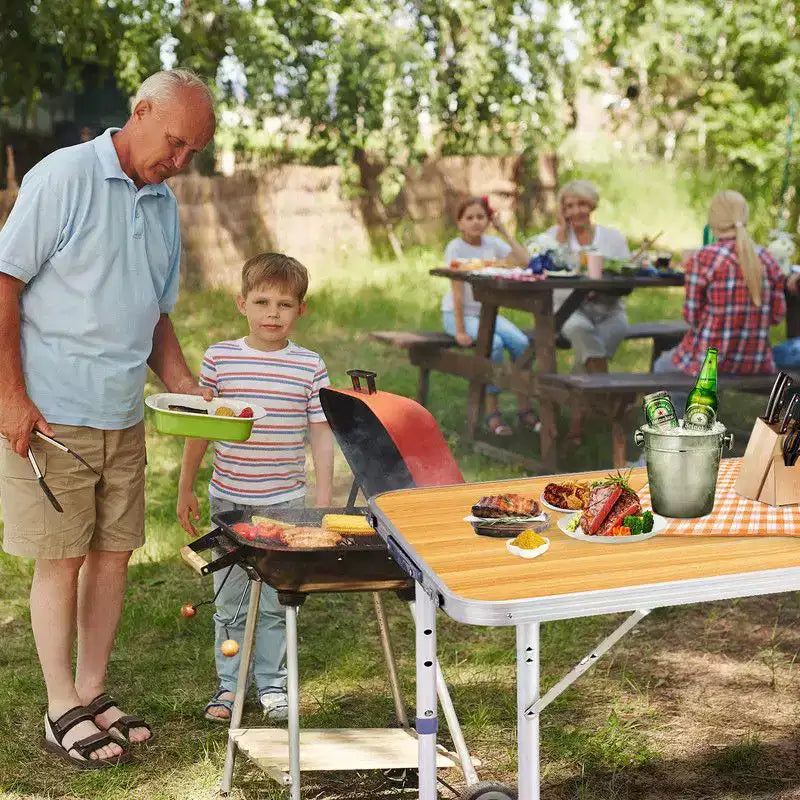 Aluminum Rectangular Patio Folding Table 4 Ft