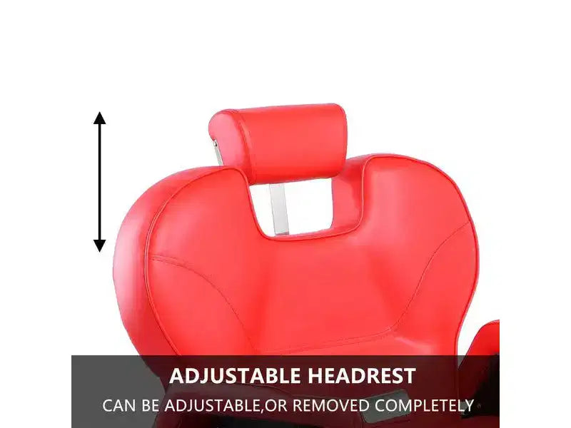 PVC Hydraulic Reclining Barber Chair 39.8''H