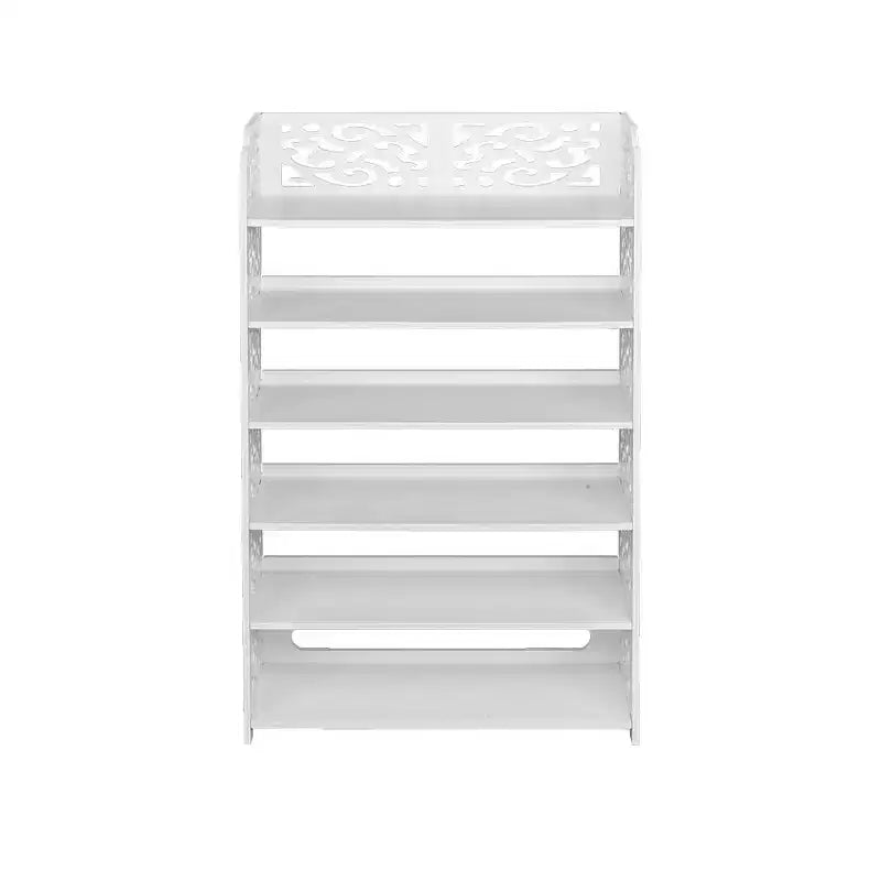 Wood-Plastic Composite 6-Tier Shoe Rack 24.21''W