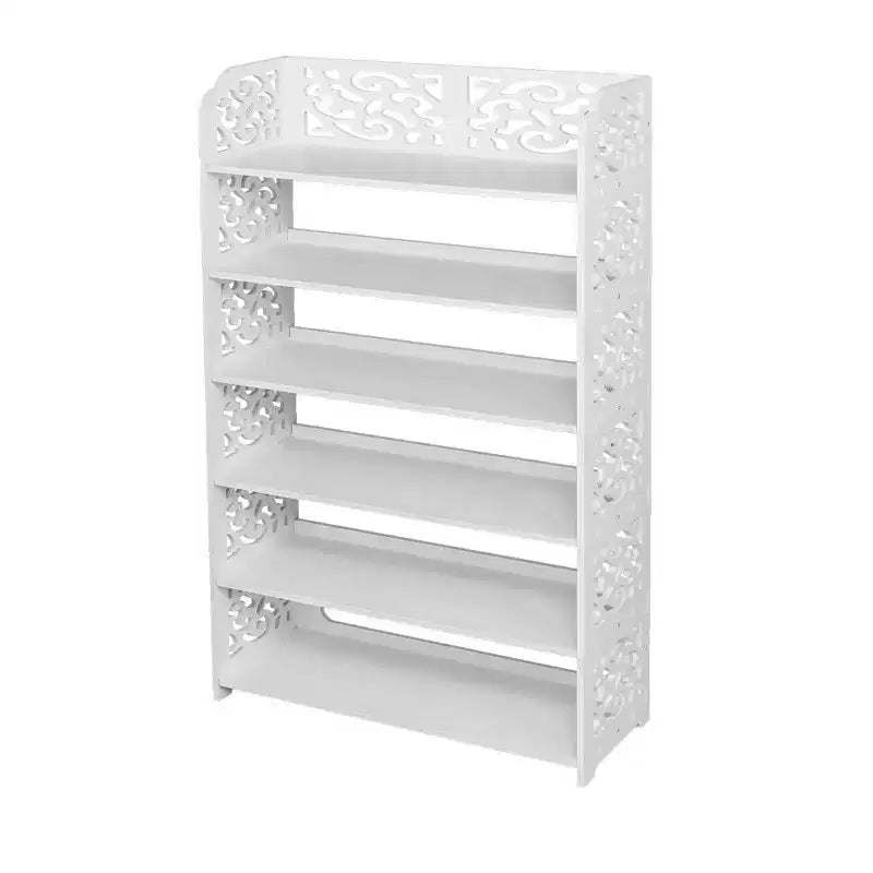 Wood-Plastic Composite 6-Tier Shoe Rack 24.21''W