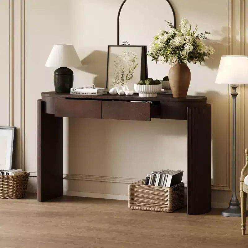 Wood Console Table 55.1''