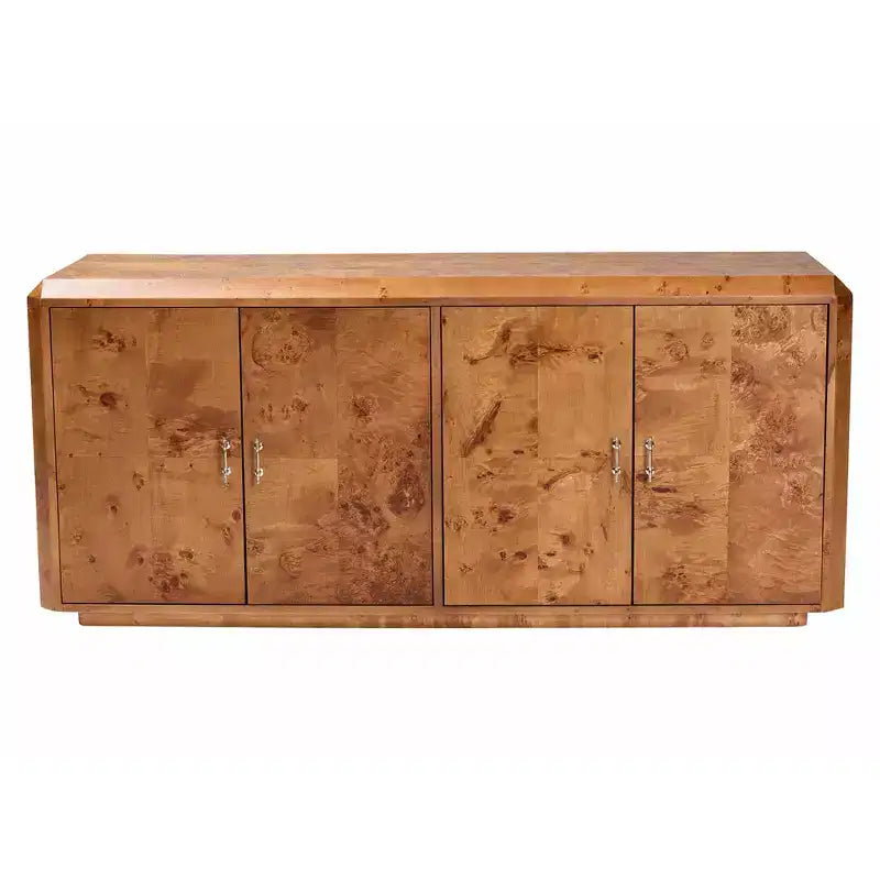 Mappa Burl Wood 4-Door Sideboard Buffet