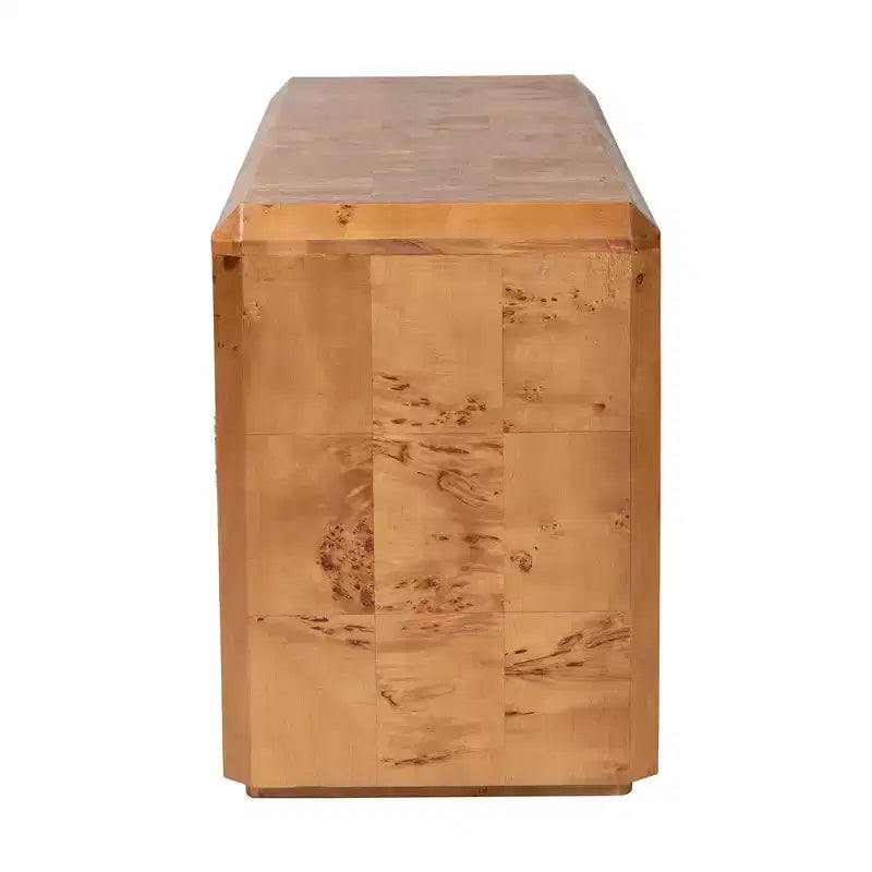 Mappa Burl Wood 4-Door Sideboard Buffet