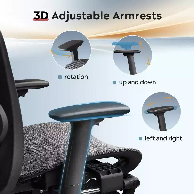Mesh High-Back Reclining Office Chair with Footrest
