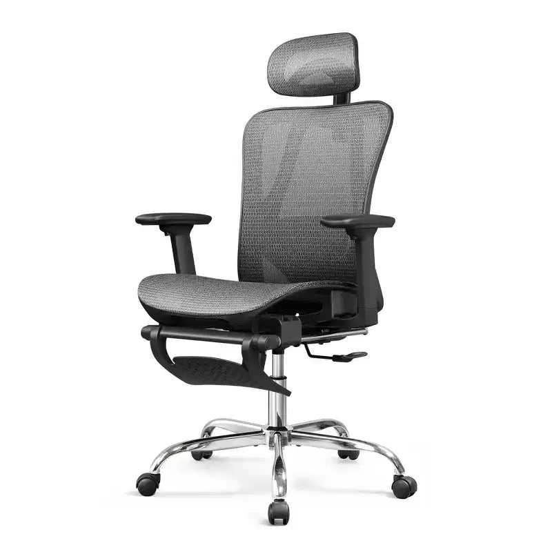 Mesh High-Back Reclining Office Chair with Footrest
