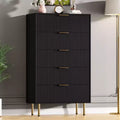Zstar 5 Drawer Dresser with Wide Drawers, for Living Room, Closet, Hallway,Entryway