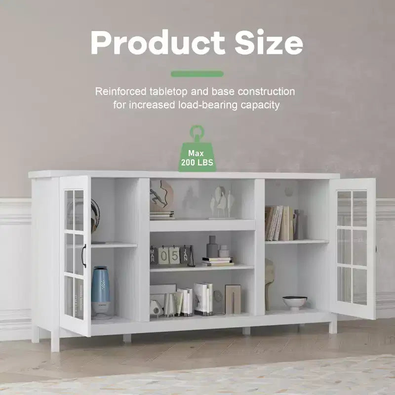 Wood TV Stand & Media Console 65"