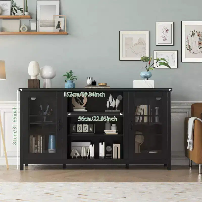 Wood TV Stand & Media Console 65"