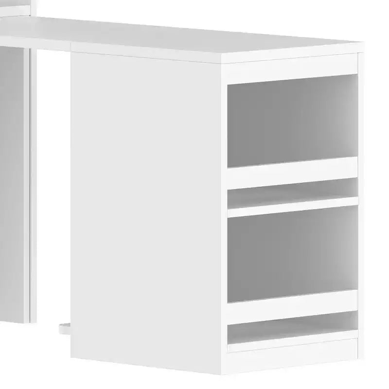 MDF Wardrobe with Fold-Down Desk 43.7''W x 68.9''H