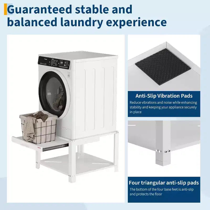 Carbon Steel Laundry Pedestal 29''W × 29''D × 20''H
