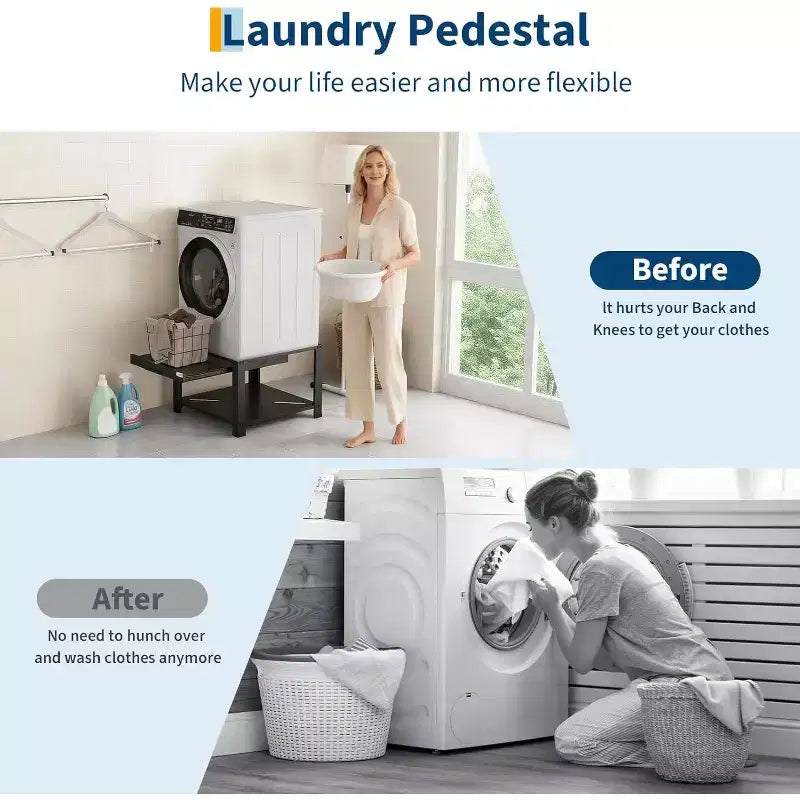 Carbon Steel Laundry Pedestal 29''W × 29''D × 20''H