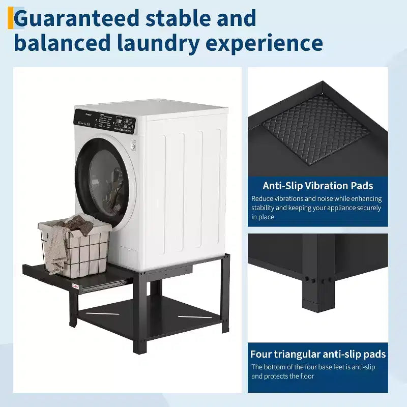 Carbon Steel Laundry Pedestal 29''W × 29''D × 20''H