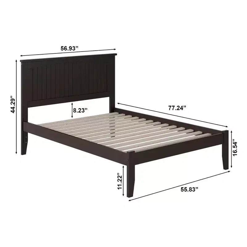 Solid Wood Freestanding Platform Bed Frame