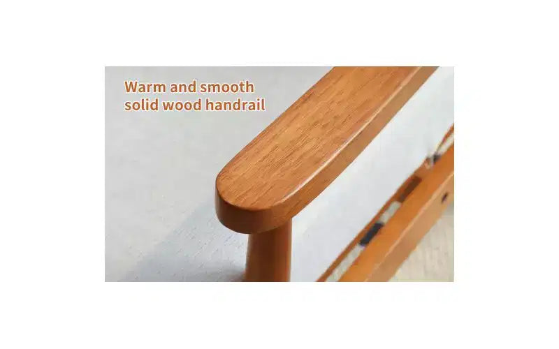 Fabric & Solid Wood Accent Chair