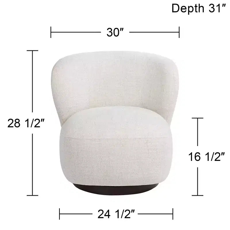 Fabric Swivel Occasional Chair 30"W