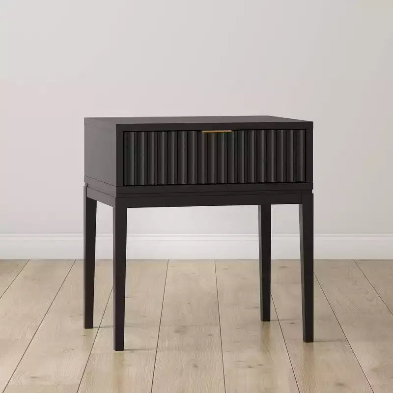 Wood Fluted Nightstand