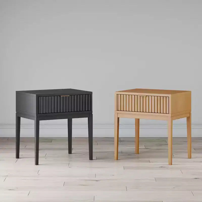 Wood Fluted Nightstand
