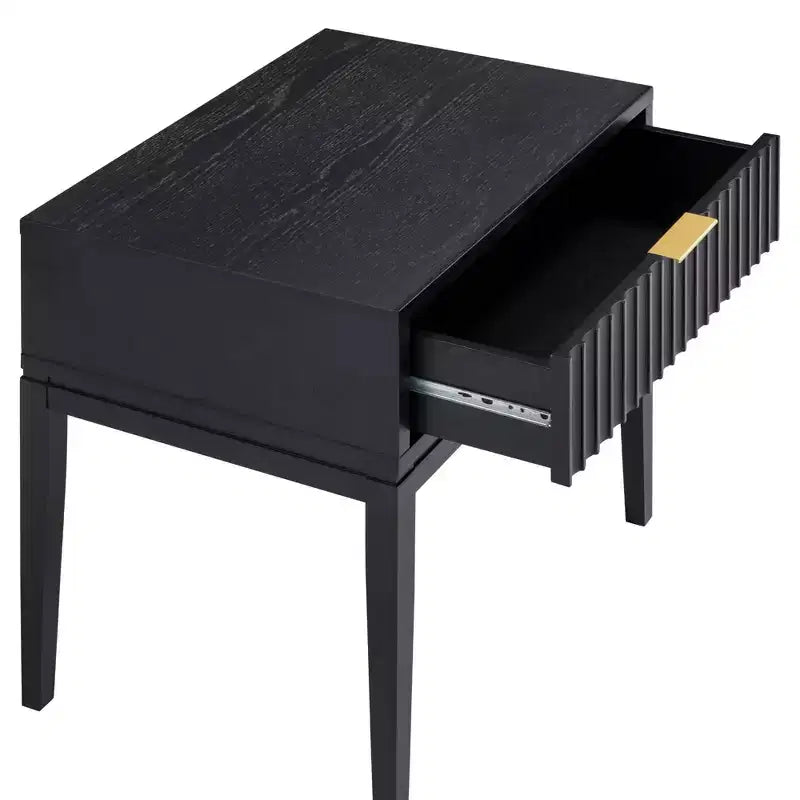 Wood Fluted Nightstand