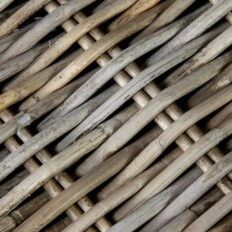 Hand-Woven Rattan Coffee Table with Storage