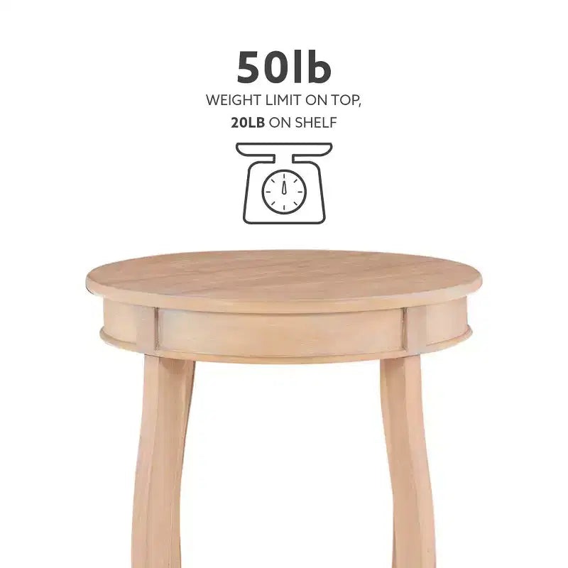 Wood Round Side Table