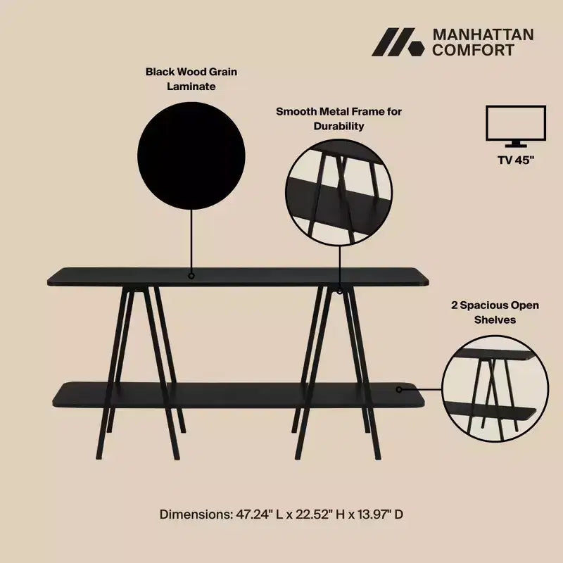 Metal & MDF Console Table 47.24"