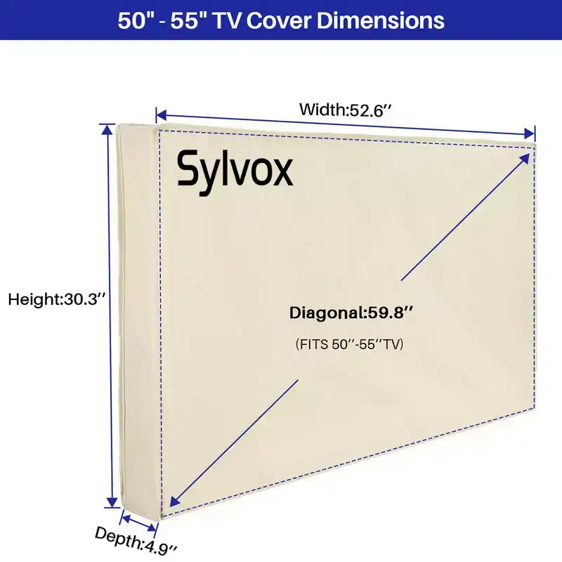 Oxford Fabric Outdoor TV Cover 50"-55"