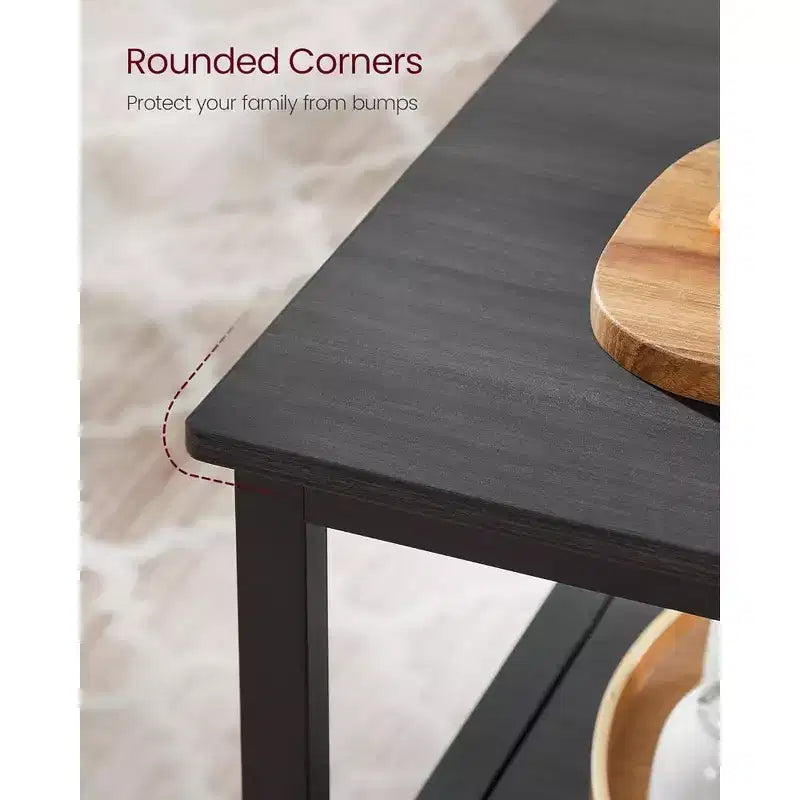 Wood & Metal 3-Tier Kitchen Island 39.4"