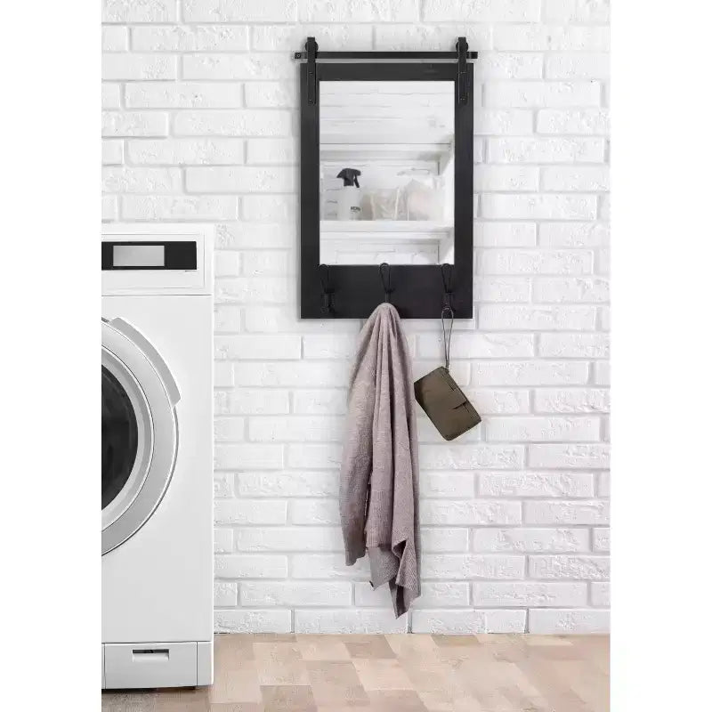Metal Framed Functional Wall Mirror 18"x28"