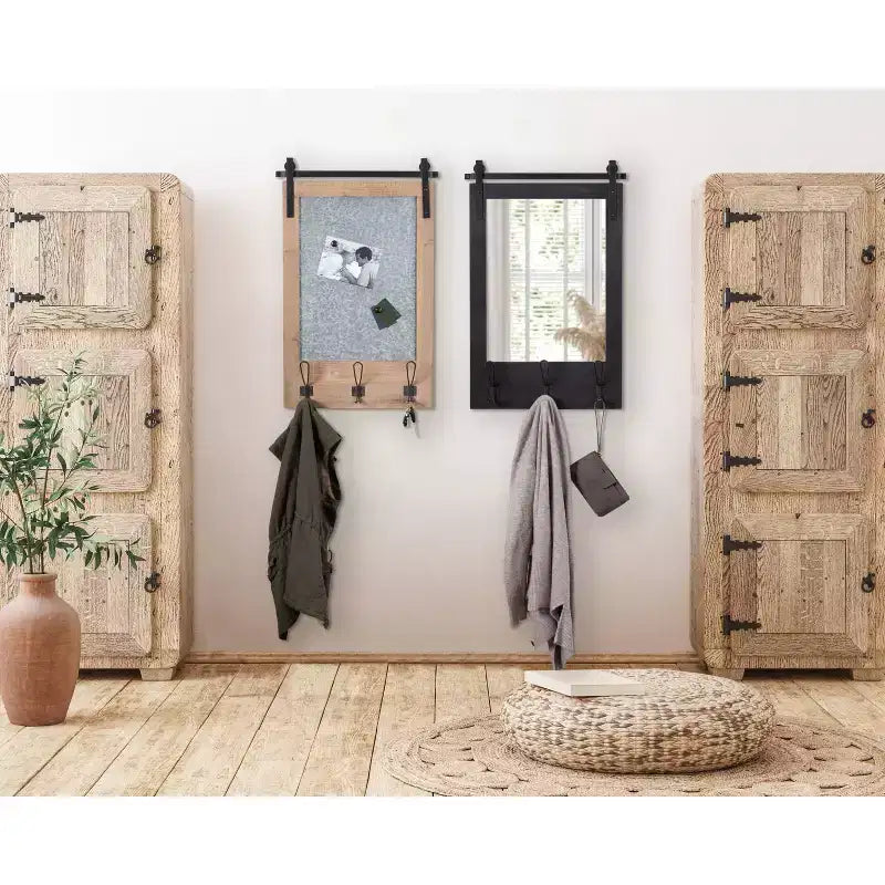 Metal Framed Functional Wall Mirror 18"x28"