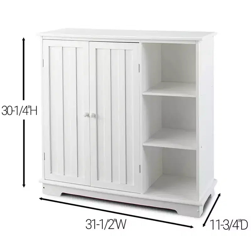 Beadboard Buffet Cabinet - Sideboard with Storage