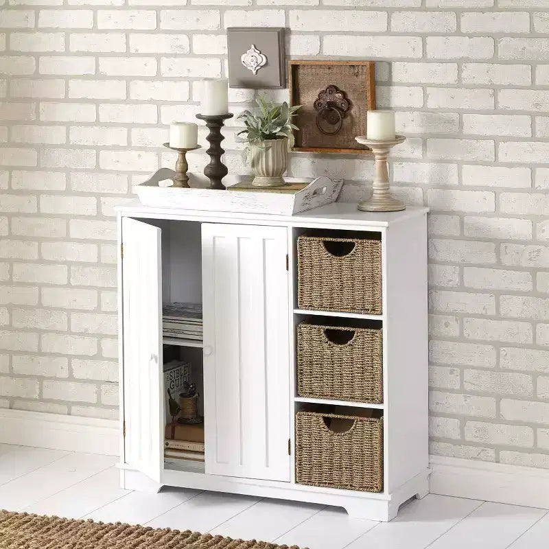 Beadboard Buffet Cabinet - Sideboard with Storage