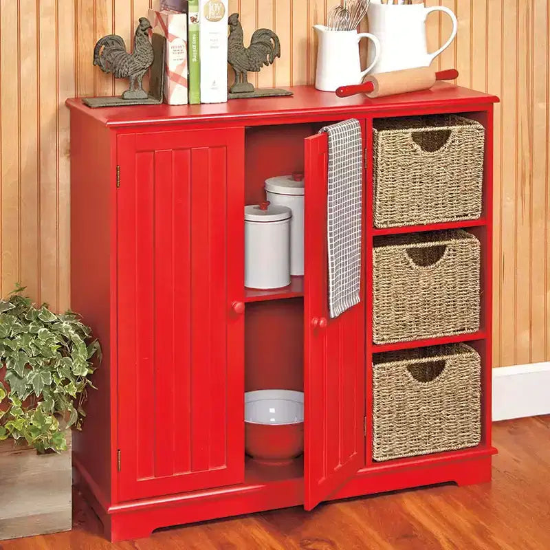 Beadboard Buffet Cabinet - Sideboard with Storage